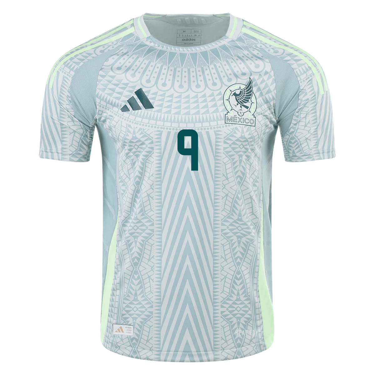 adidas Mens Mexico Authentic Raúl Jiménez Away Jersey 24/25 (Linen Green) | SoccerWearhouse