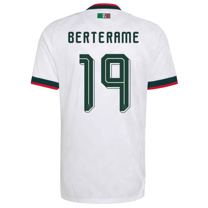 adidas Men's Mexico Berterame Authentic Match Away Jersey 2026 (White) | SoccerWearhouse
