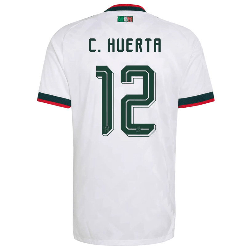 adidas Men's Mexico C. Huerta Authentic Match Away Jersey 2026 (White) | SoccerWearhouse