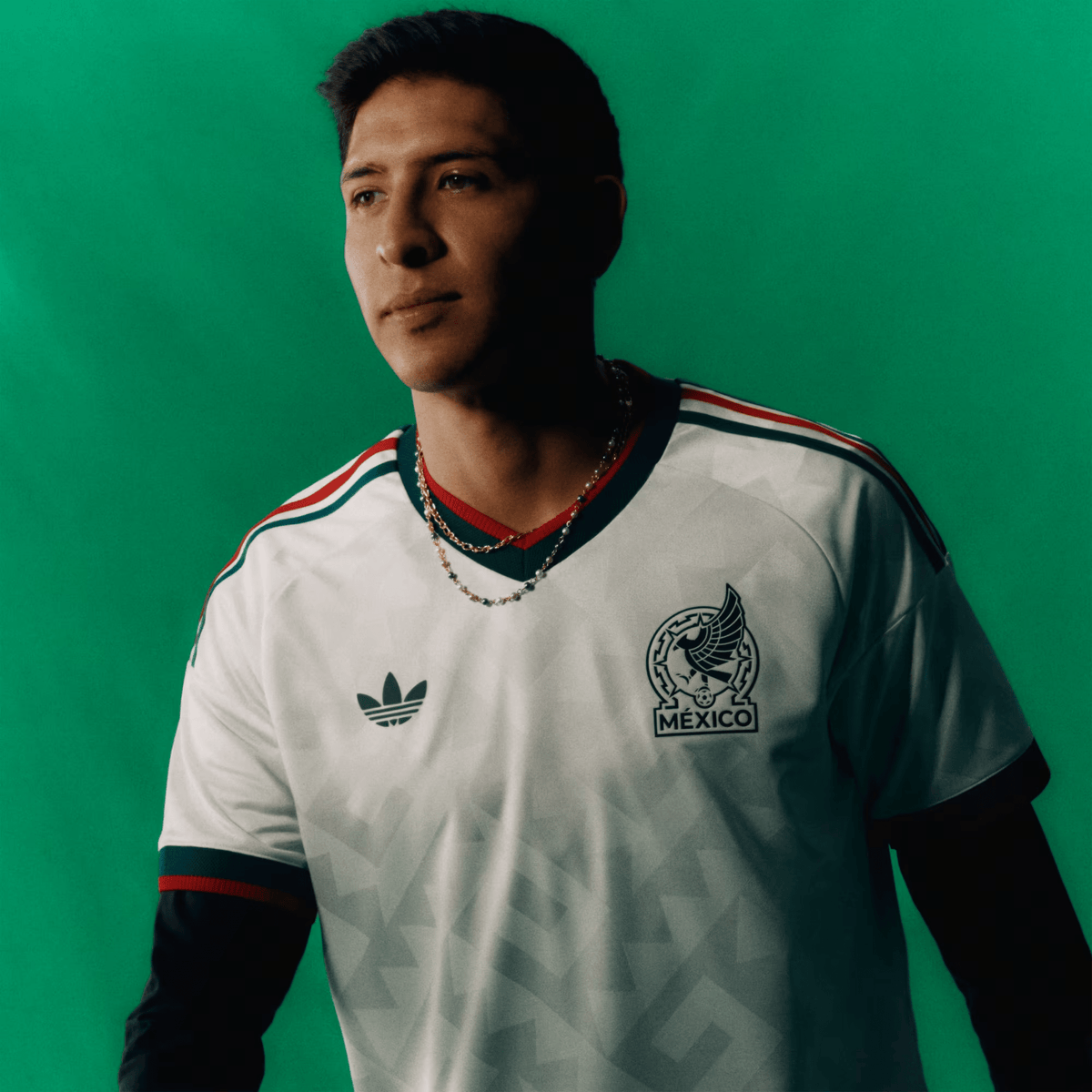 adidas Men's Mexico Chicharito Authentic Match Away Jersey 2026 (White) | SoccerWearhouse