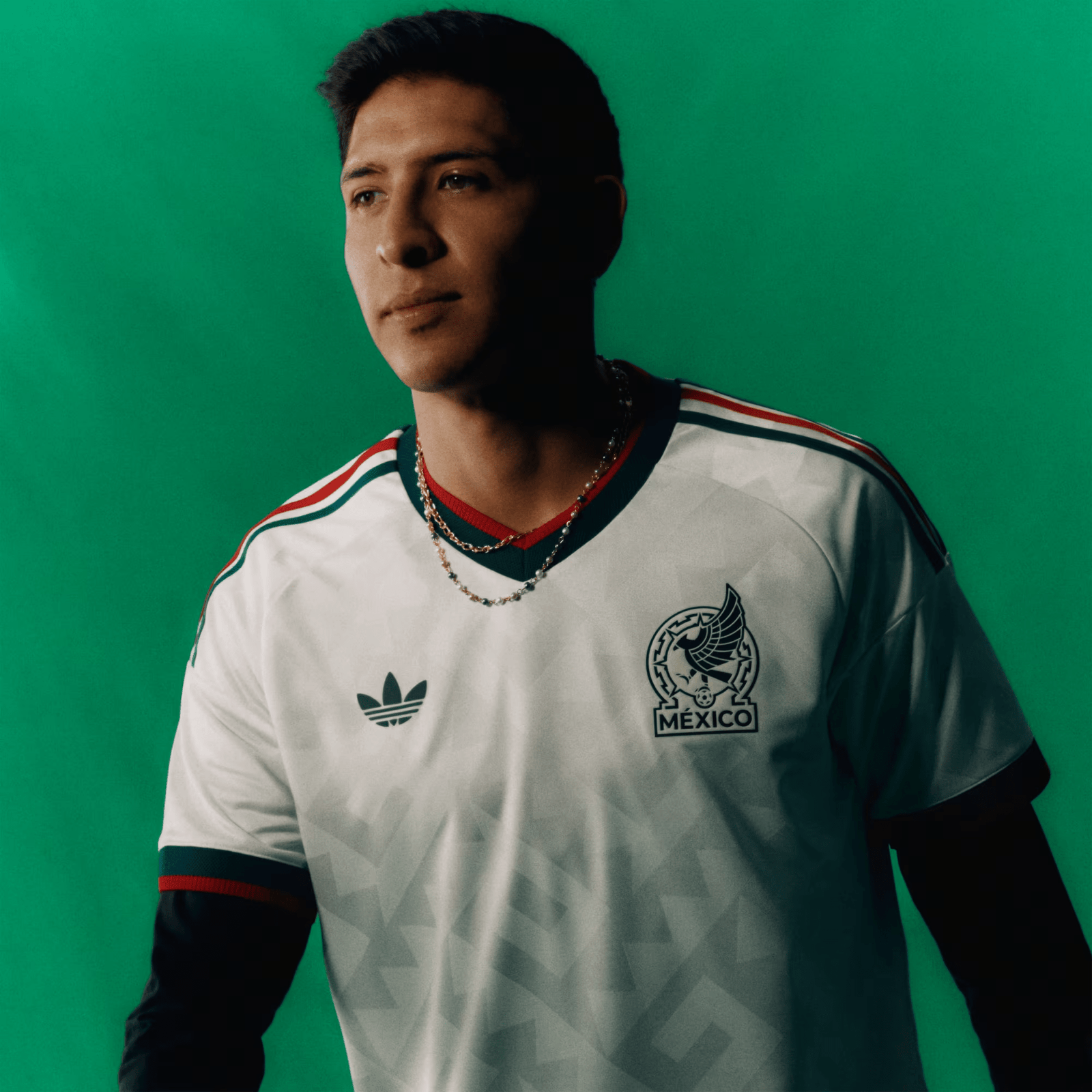 adidas Men's Mexico Chicharito Authentic Match Away Jersey 2026 (White) | SoccerWearhouse