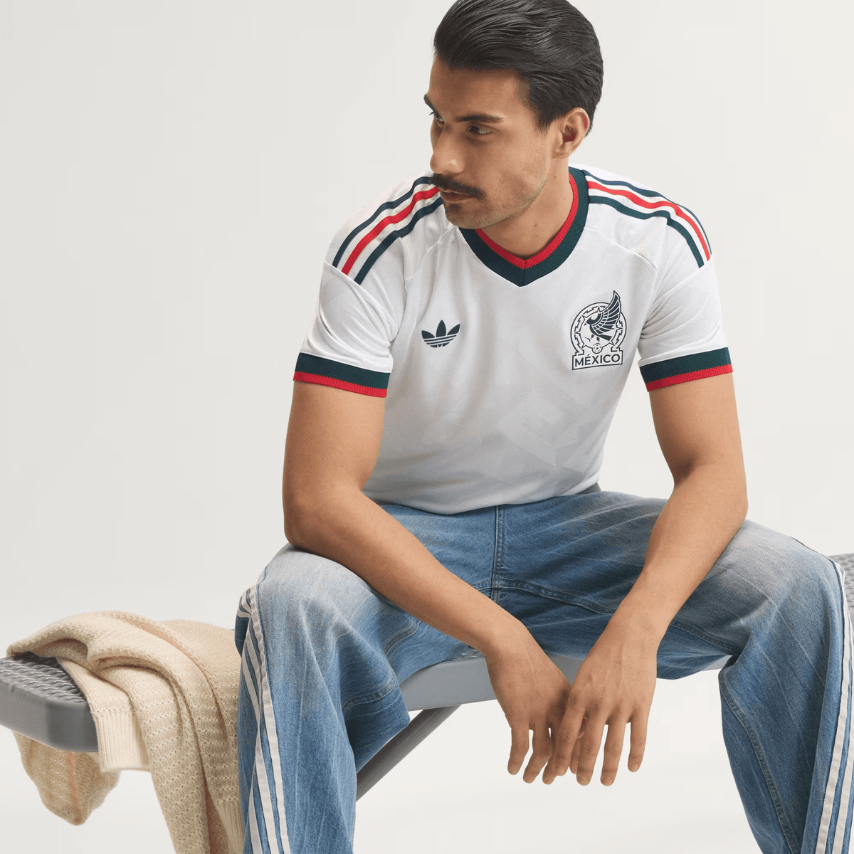 adidas Men's Mexico Chicharito Authentic Match Away Jersey 2026 (White) | SoccerWearhouse