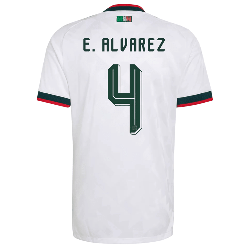 adidas Men's Mexico E. Alvarez Authentic Match Away Jersey 2026 (White) | SoccerWearhouse