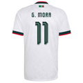 adidas Men's Mexico G. Mora Authentic Match Away Jersey 2026 (White)
