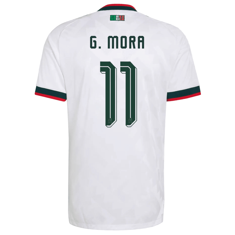 adidas Men's Mexico G. Mora Authentic Match Away Jersey 2026 (White) | SoccerWearhouse