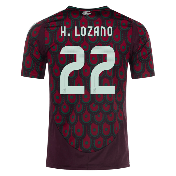 Adidas Mens Mexico Hirving Lozano Home Jersey 24/25 (Multicolor) | SoccerWearhouse