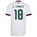 adidas Men's Mexico L. Chavez Authentic Match Away Jersey 2026 (White)