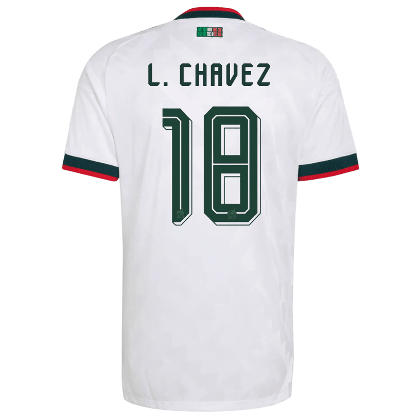 adidas Men's Mexico L. Chavez Authentic Match Away Jersey 2026 (White) | SoccerWearhouse