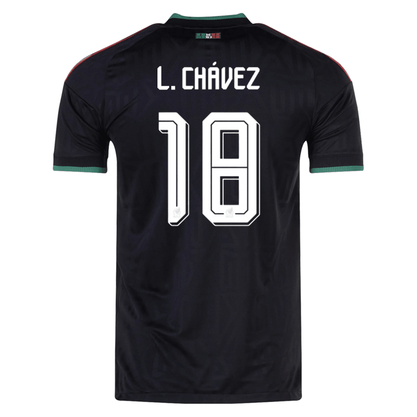 adidas Men's Mexico L. Chavez Authentic Match Third Jersey 2026 (Black) | SoccerWearhouse