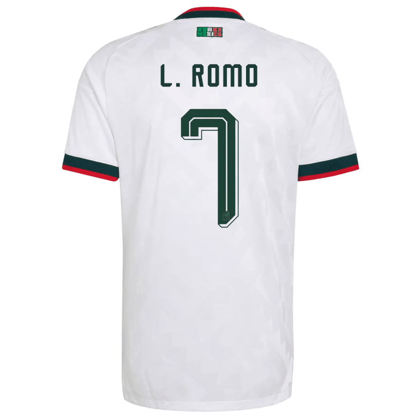 adidas Men's Mexico L. Romo Authentic Match Away Jersey 2026 (White) | SoccerWearhouse