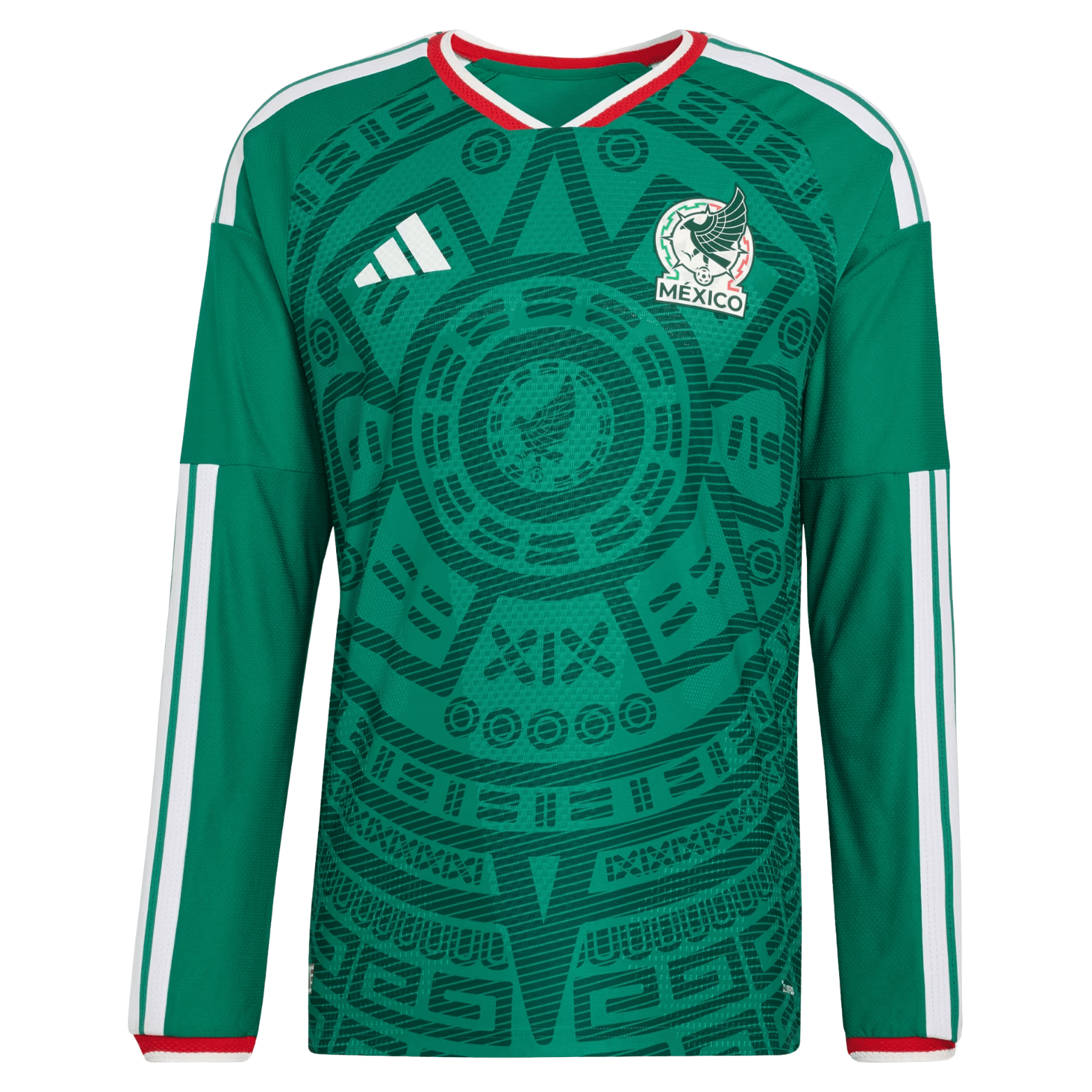 adidas Men's Mexico Long - Sleeve Authentic Home Jersey 2026 (Bold Green) | SoccerWearhouse