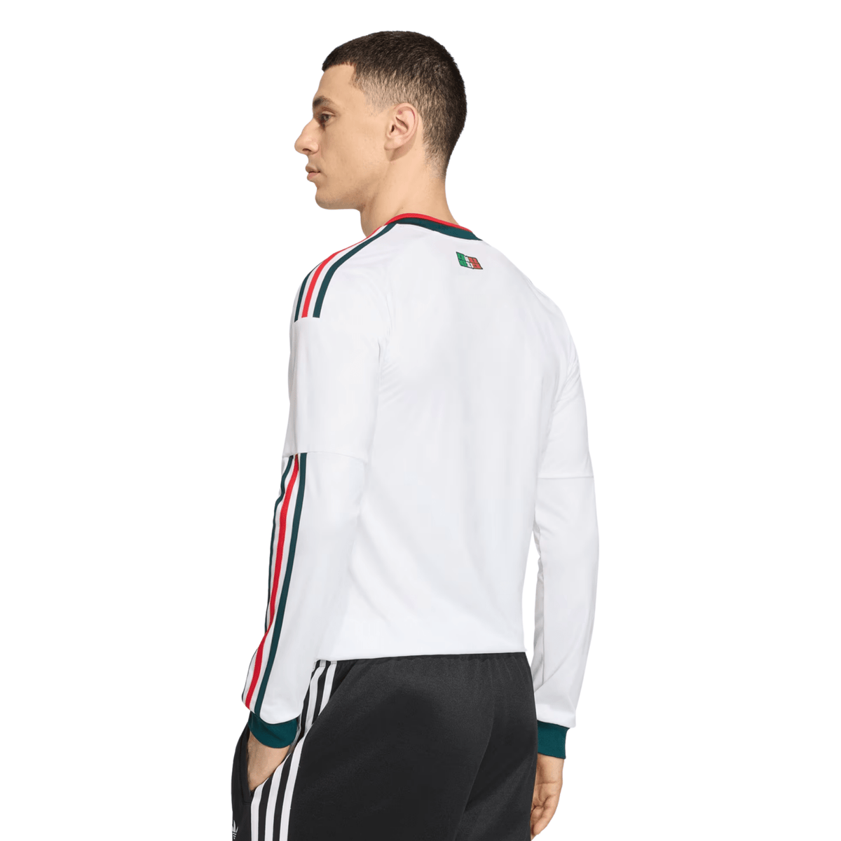 adidas Mens Mexico Long Sleeve Away Jersey 2026 (White) | SoccerWearhouse