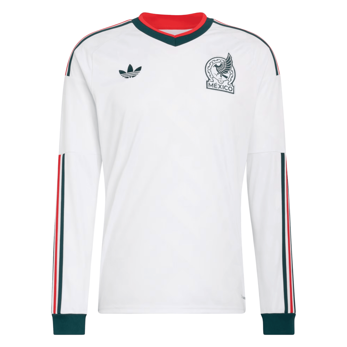 adidas Mens Mexico Long Sleeve Away Jersey 2026 (White) | SoccerWearhouse