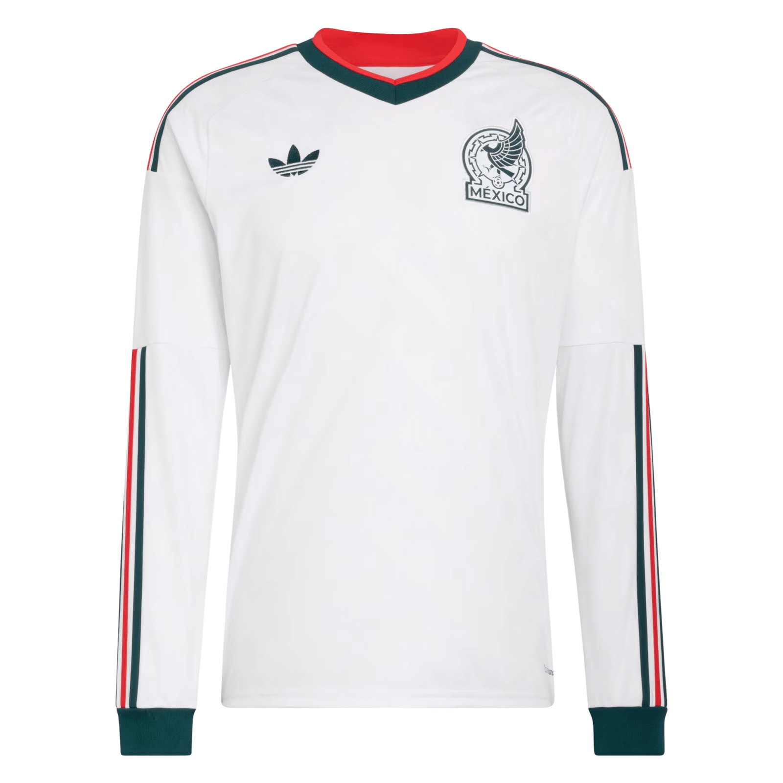 adidas Mens Mexico Long Sleeve Away Jersey 2026 (White) | SoccerWearhouse