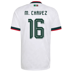 adidas Men's Mexico M. Chavez Authentic Match Away Jersey 2026 (White)