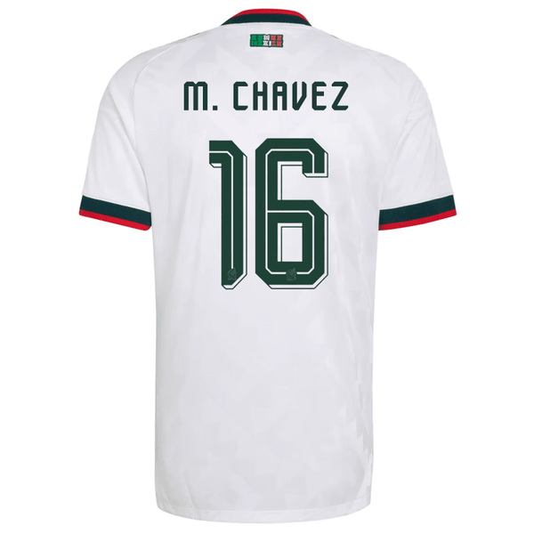 adidas Men's Mexico M. Chavez Authentic Match Away Jersey 2026 (White)
