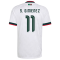 adidas Men's Mexico S. Gimenez Authentic Match Away Jersey 2026 (White)