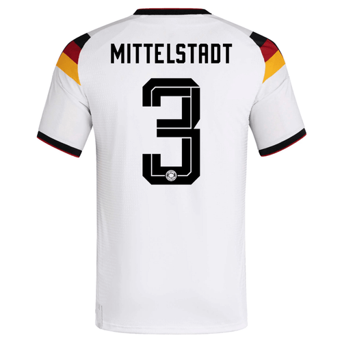 adidas Men's Mittelstadt Germany Authentic Home World Cup Jersey 2026 (White/Black) - S