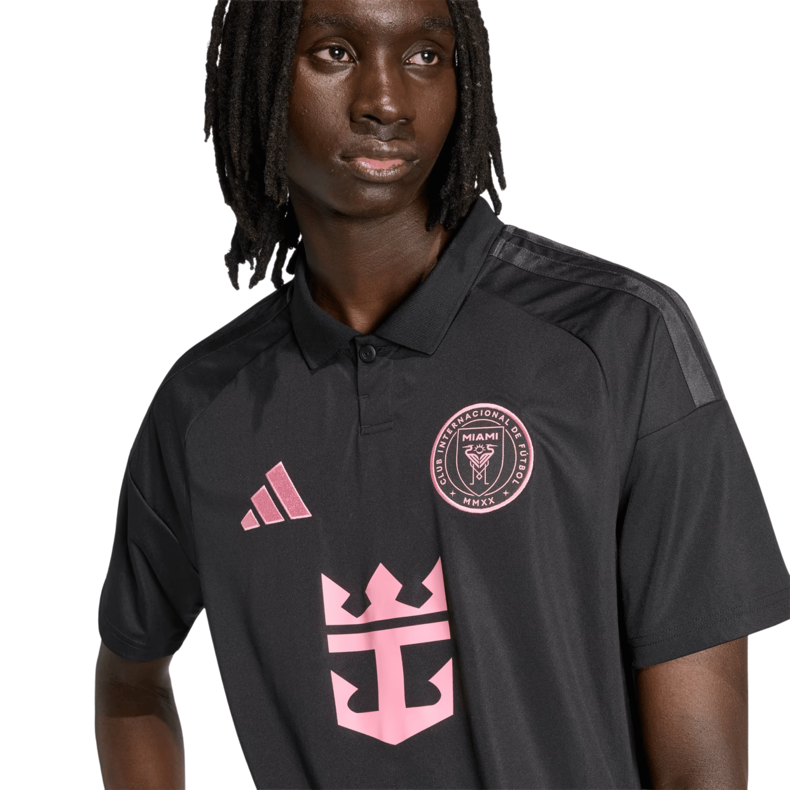 adidas Men's Morales Inter Miami CF 26/27 Away Jersey (Black/Pink) | SoccerWearhouse