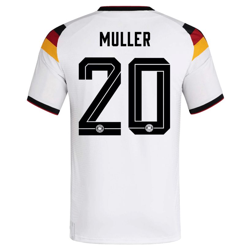 adidas Men's Muller Germany Authentic Home World Cup Jersey 2026 (White/Black) | SoccerWearhouse