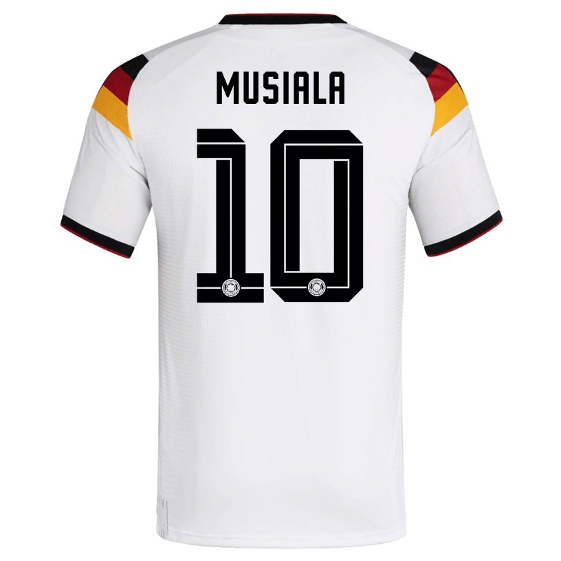 adidas Men's Musiala Germany Authentic Home World Cup Jersey 2026 (White/Black) | SoccerWearhouse