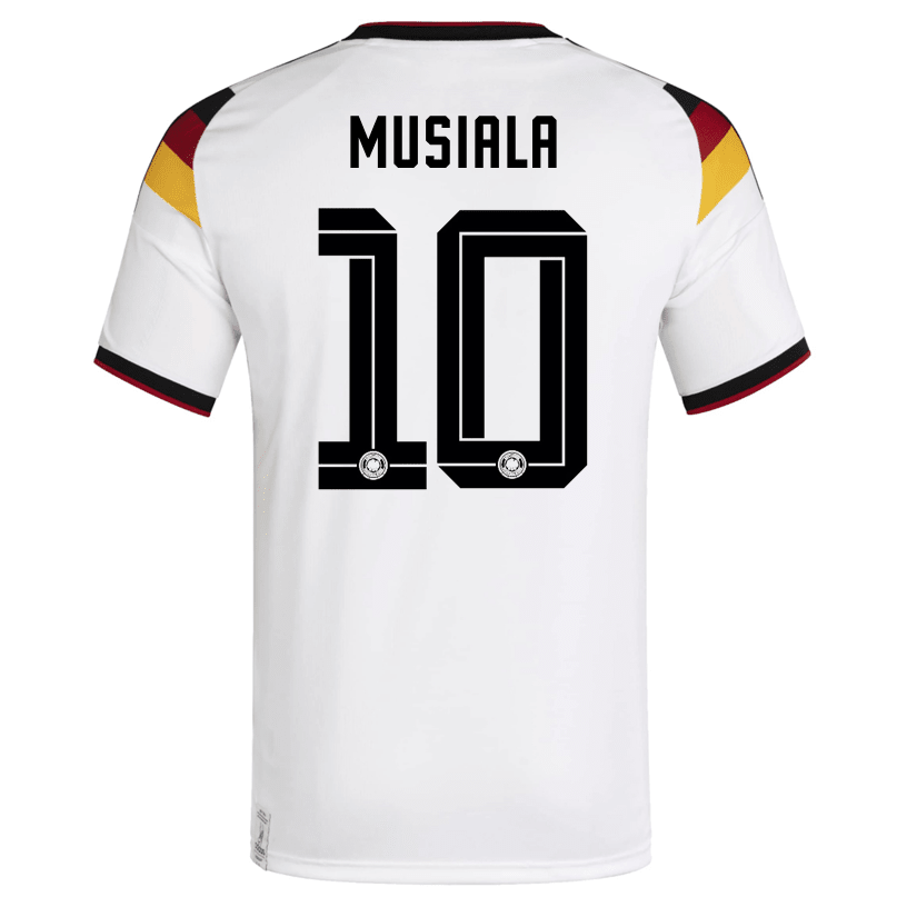 adidas Men's Musiala Germany Home World Cup Jersey 2026 (White/Black) | SoccerWearhouse