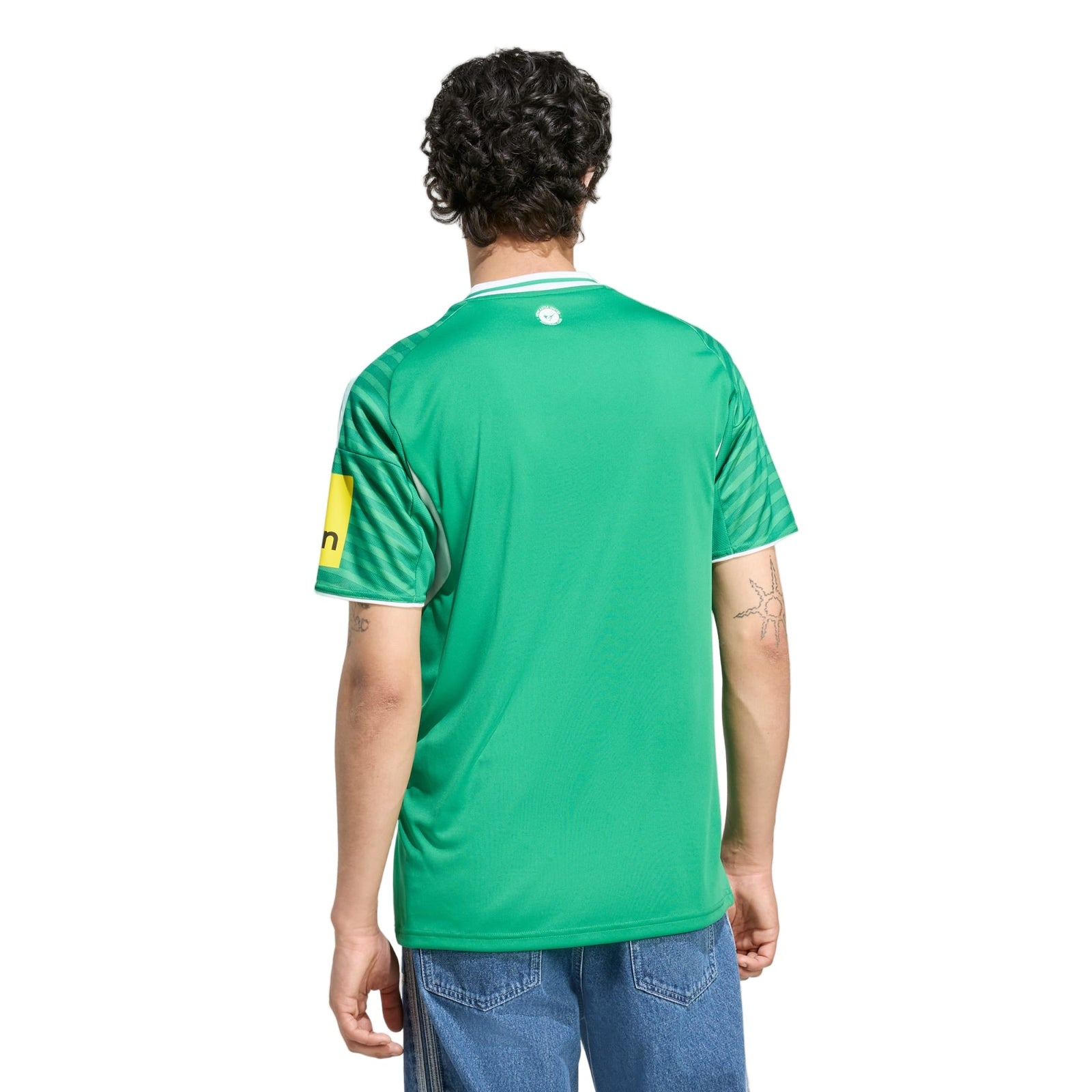 adidas Men's Newcastle United 25/26 Away Jersey w/ NRFR + EPL Patches (Green/White) | SoccerWearhouse