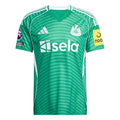adidas Men's Newcastle United 25/26 Away Jersey w/ NRFR + EPL Patches (Green/White)