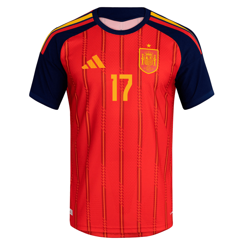 adidas Men's Nico Williams Spain Authentic World Cup Home Jersey 2026