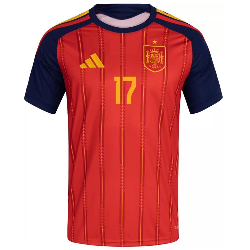 adidas Men's Nico Williams Spain World Cup Home Jersey 2026 (Vivid Red