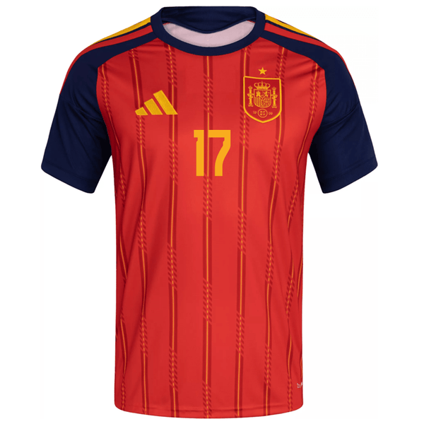 adidas Men's Nico Williams Spain World Cup Home Jersey 2026 (Vivid Red