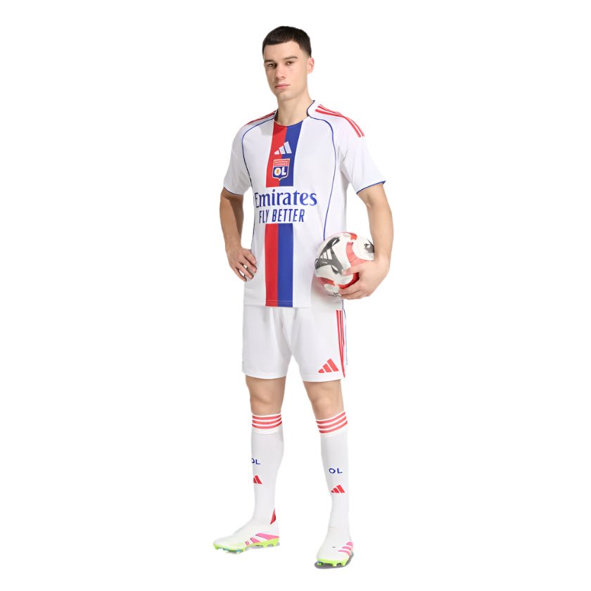 adidas Men's Olympique Lyonnais Home Jersey 25/26 (White) | SoccerWearhouse