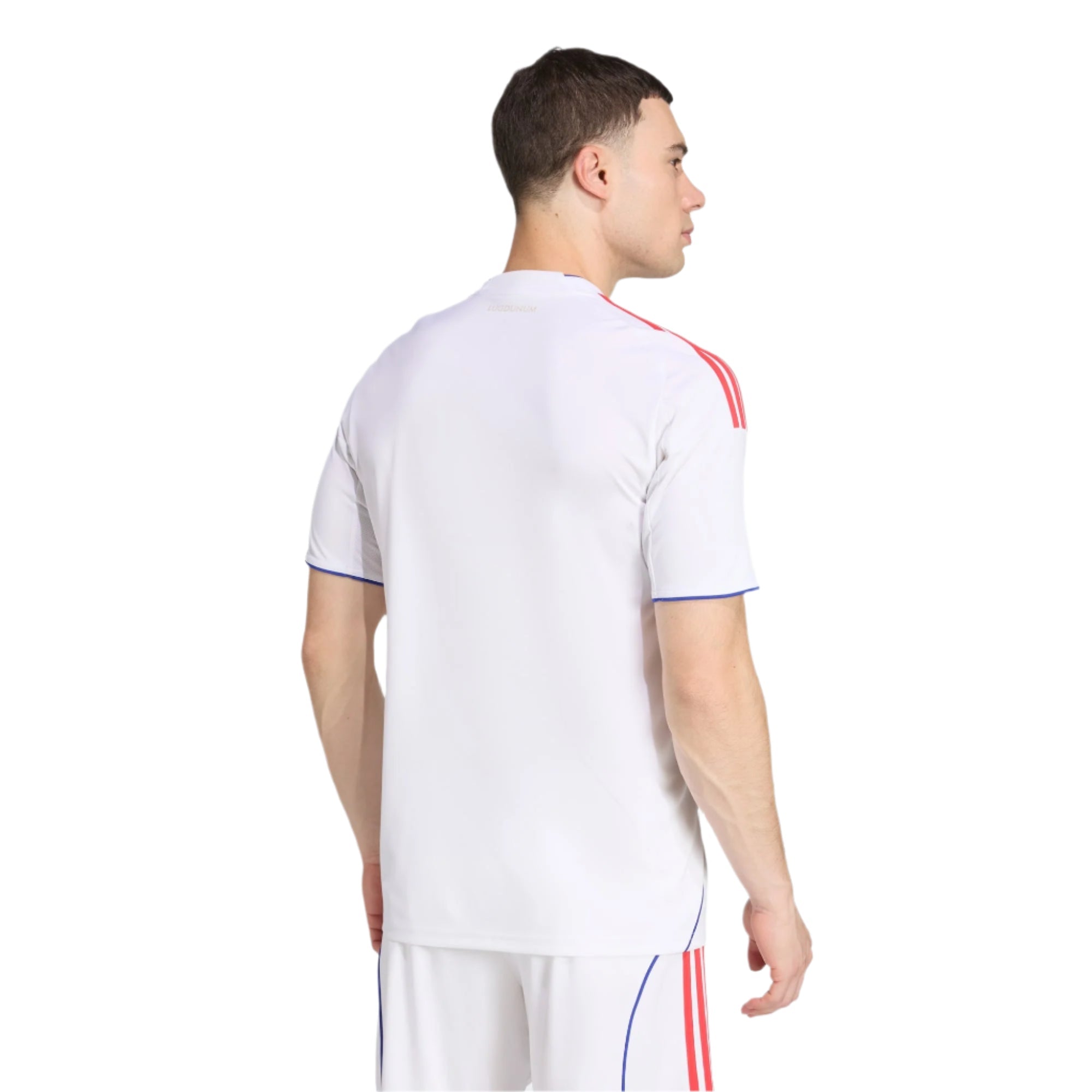 アディダスOlympique Lyonnais サッカーシャツ M adidas Men's Olympique Lyonnais Home Jersey 25/26 (White)
