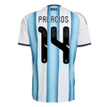 adidas Men's Palacios Argentina 2026 Home World Cup Jersey (White/Icey Light Blue)