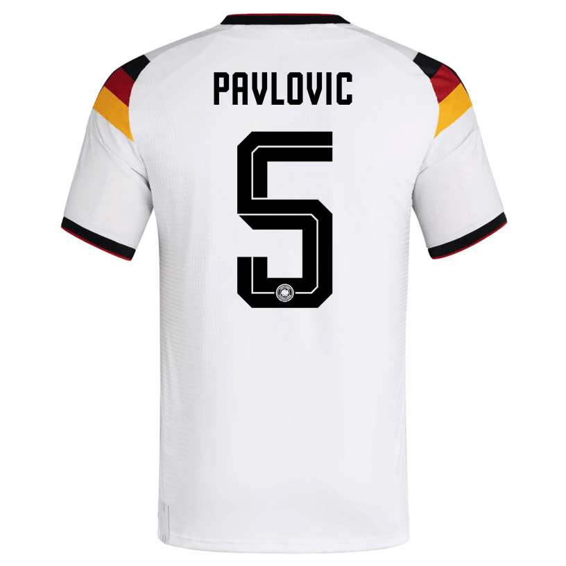 adidas Men's Pavlovic Germany Authentic Home World Cup Jersey 2026 (White/Black) | SoccerWearhouse