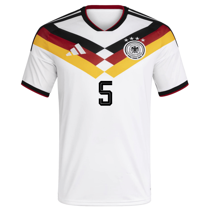 adidas Men's Pavlovic Germany Home World Cup Jersey 2026 (White/Black) | SoccerWearhouse