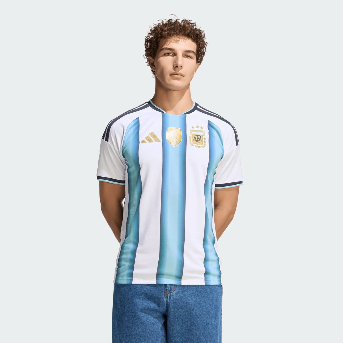 adidas Men's Paz Argentina 2026 Home World Cup Jersey (White/Icey Light Blue) | SoccerWearhouse