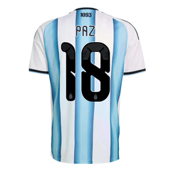 adidas Men's Paz Argentina 2026 Home World Cup Jersey (White/Icey Ligh