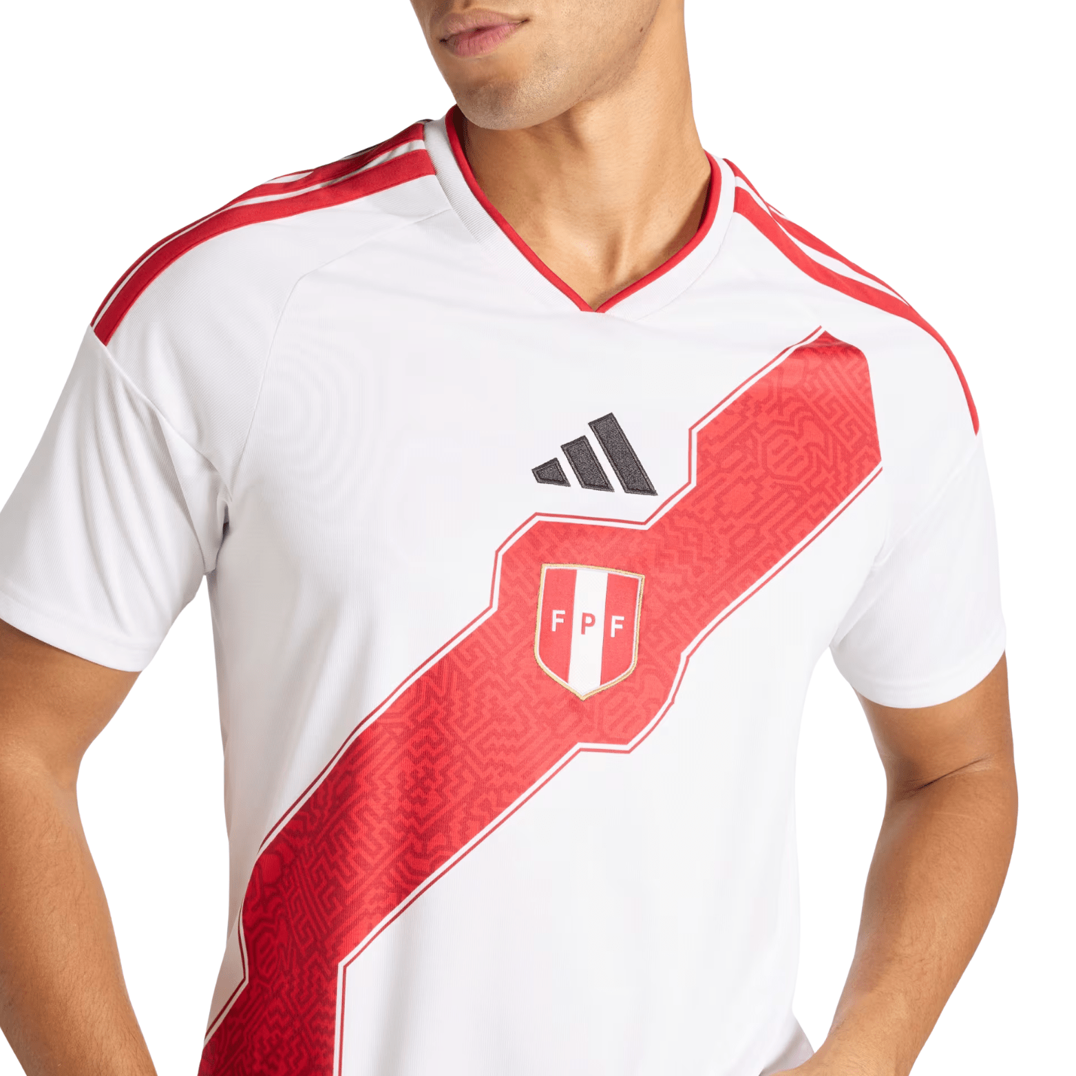 adidas Men's Peru Home Jersey 26/27 (White/Red) | SoccerWearhouse