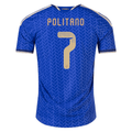 adidas Men's Politano Italy 2026 Authentic Home Jersey (Bold Blue)
