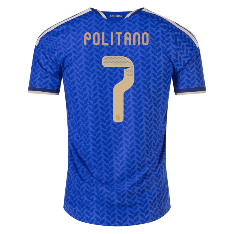 adidas Men's Politano Italy 2026 Authentic Home Jersey (Bold Blue) | SoccerWearhouse