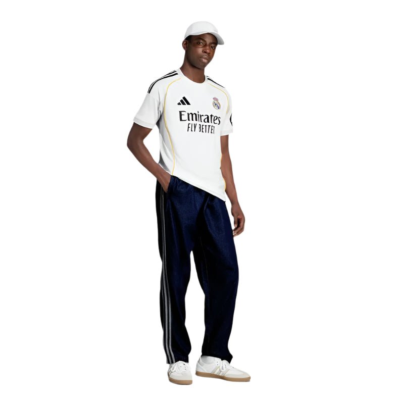 adidas Men's Real Madrid 25/26 Home Jersey w/ La Liga + Intercontinental Champion Patch (White) | SoccerWearhouse