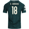adidas Men's Real Madrid Álvaro Carreras Match Authentic Away Jersey w/ Champions League Patches 26/27 (Green)