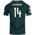 adidas Men's Real Madrid Aurélien Tchouaméni Match Authentic Away Jersey w/ Champions League Patches 26/27 (Green)