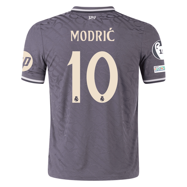 adidas Men's Real Madrid Authentic Luka Modric Third Jersey w/ Champio