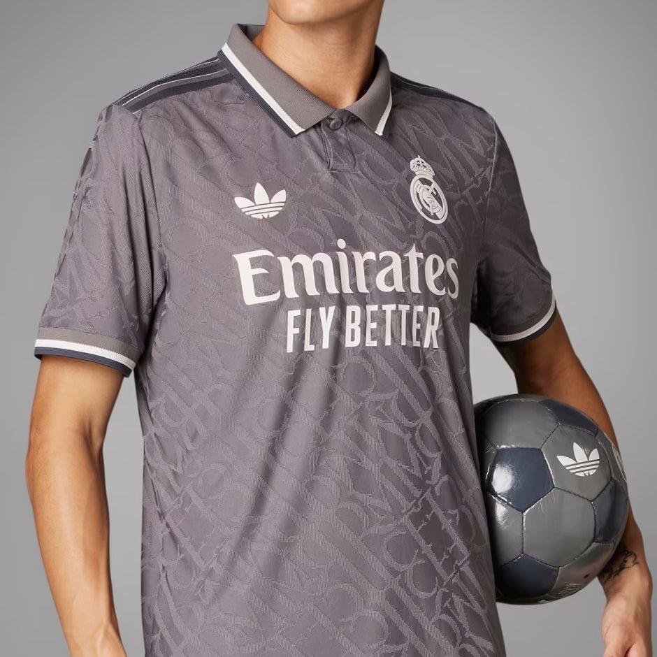adidas Men's Real Madrid Authentic Third Jersey w/ Champions League Pa