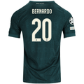adidas Men's Real Madrid Bernardo Silva Match Authentic Away Jersey w/ Champions League Patches 26/27 (Green)