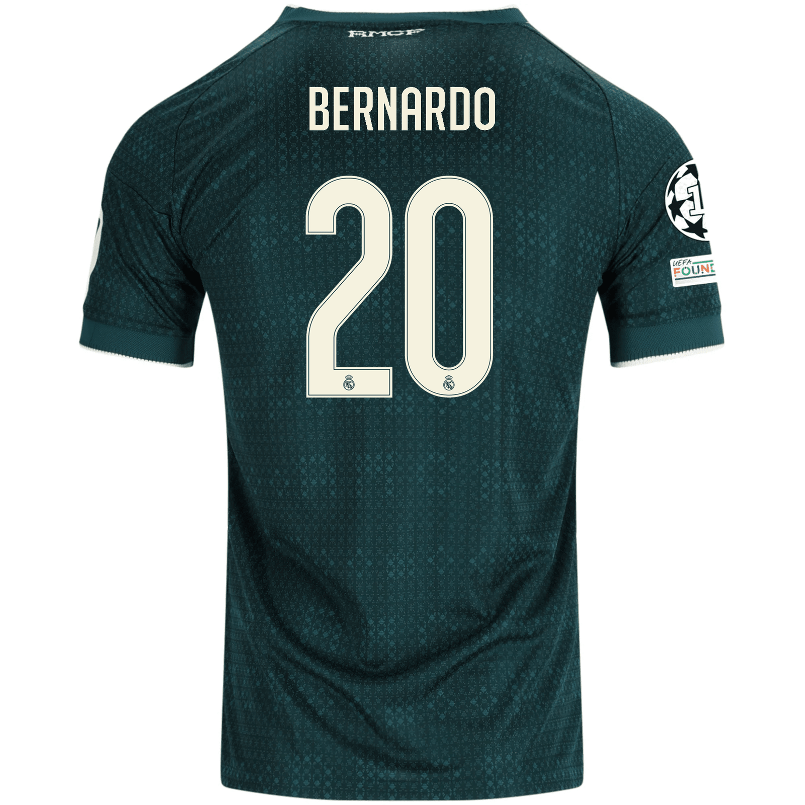 adidas Men's Real Madrid Bernardo Silva Match Authentic Away Jersey w/ Champions League Patches 26/27 (Green) | SoccerWearhouse