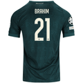 adidas Men's Real Madrid Brahim Díaz Match Authentic Away Jersey w/ Champions League Patches 26/27 (Green)