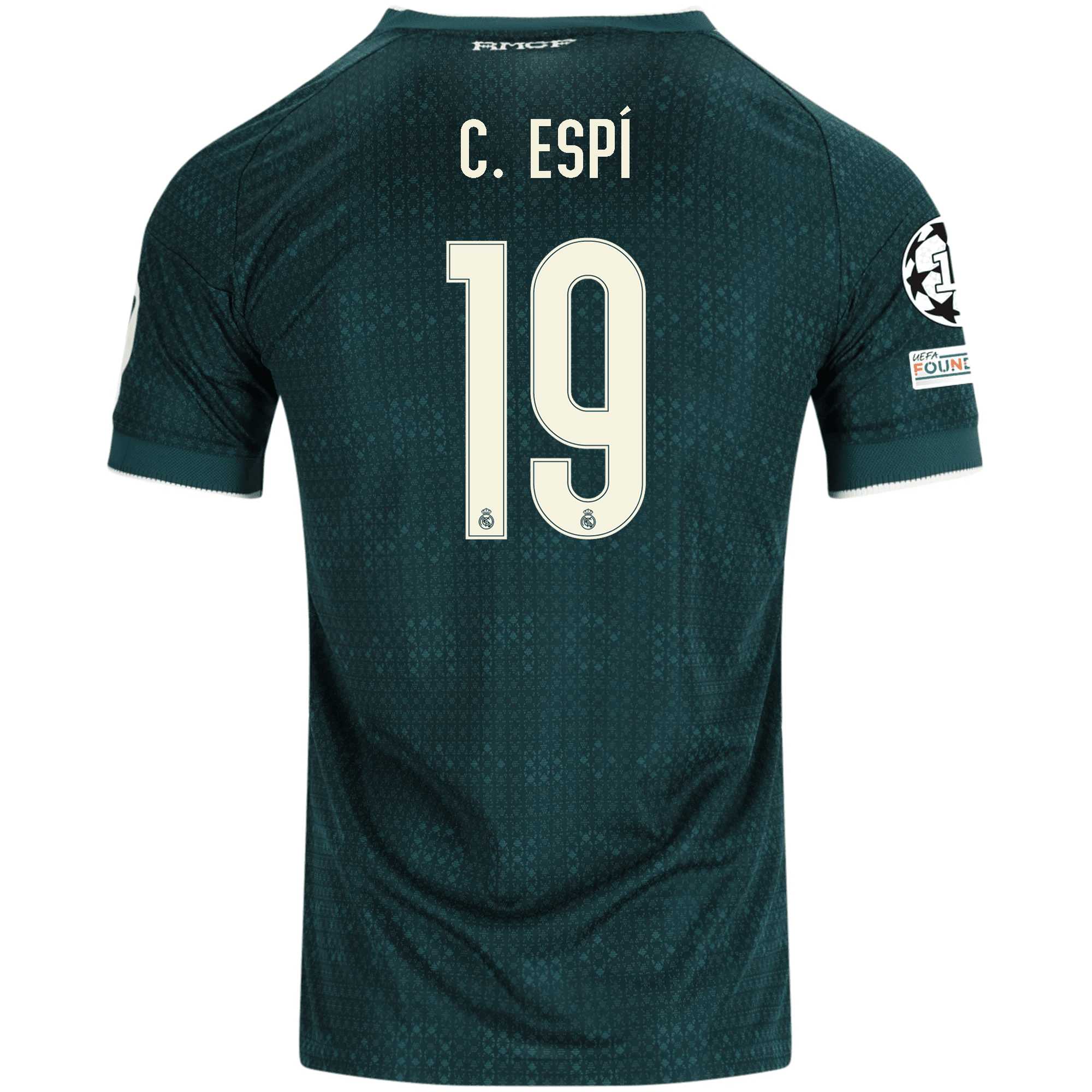 adidas Men's Real Madrid Carlos Espí Match Authentic Away Jersey w/ Champions League Patches 26/27 (Green)